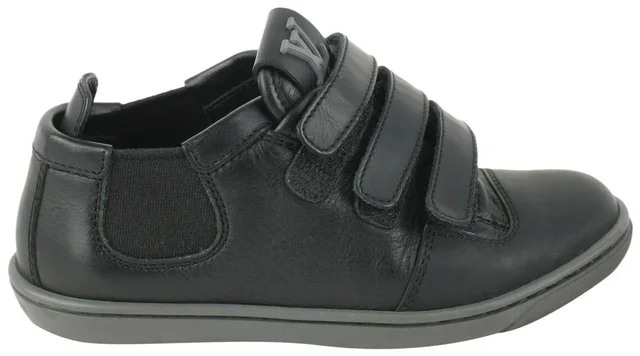 Louis Vuitton Rare Toddler Sz 25 Black Leather Slalom Sneaker in Black Leather from Bagriculture