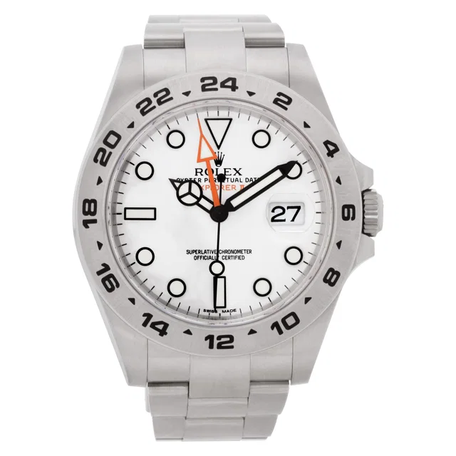 Unused Rolex Explorer II 41.5mm 216570 in Stainless Steel from Gray And Sons