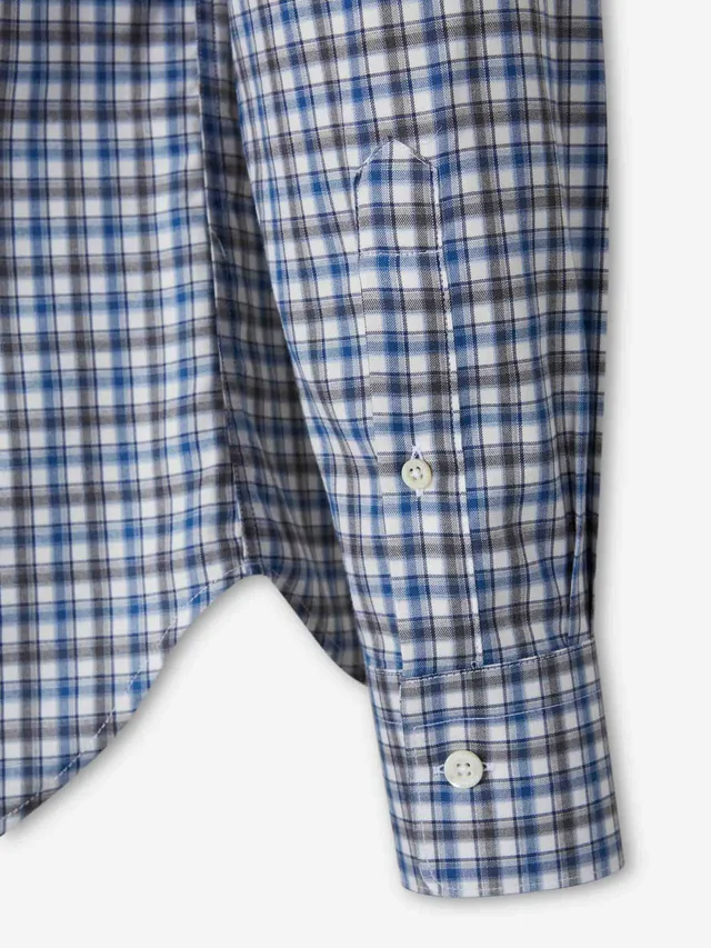 Canali Curved Hem Plaid Shirt, photo 4 of 4 from SENSER