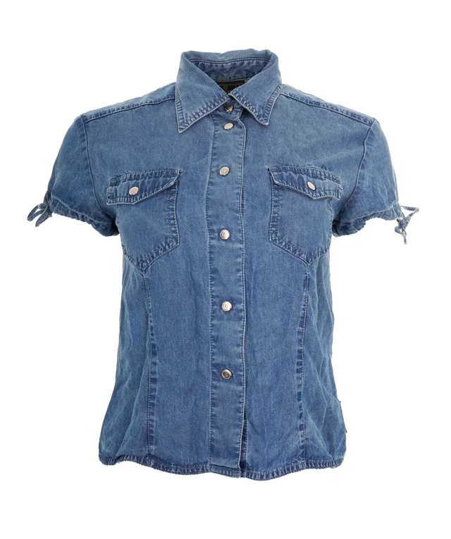 Fendi Denim Open Style Shirt in Denim from Luxury Promise