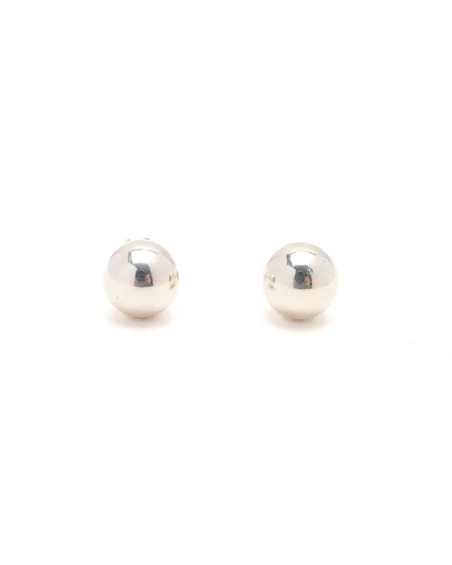 Tiffany & Co. Silver Ball Earrings in Silver Denim from A Retro Tale
