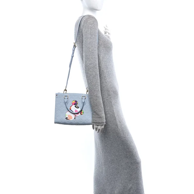 LV X TM Empreinte Monogram Superflat Onthego PM Washed Blue in Blue Calfskin from FASHIONPHILE, photo 2 of 9