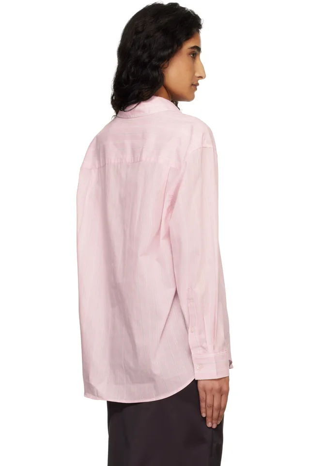Dunst Pink Oversized Striped Shirt, photo 3 of 3 from SSENSE