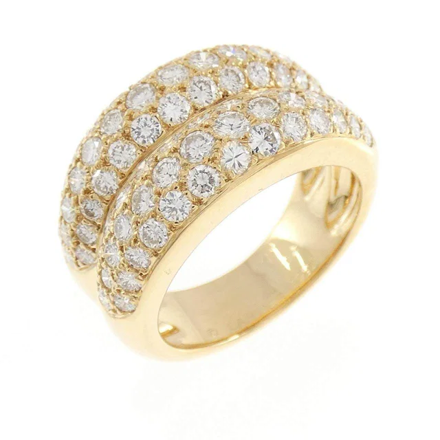 Cartier Double Mimi 750 Yellow Gold Diamond Ring Size 12.5 in Yellow from LuxUness