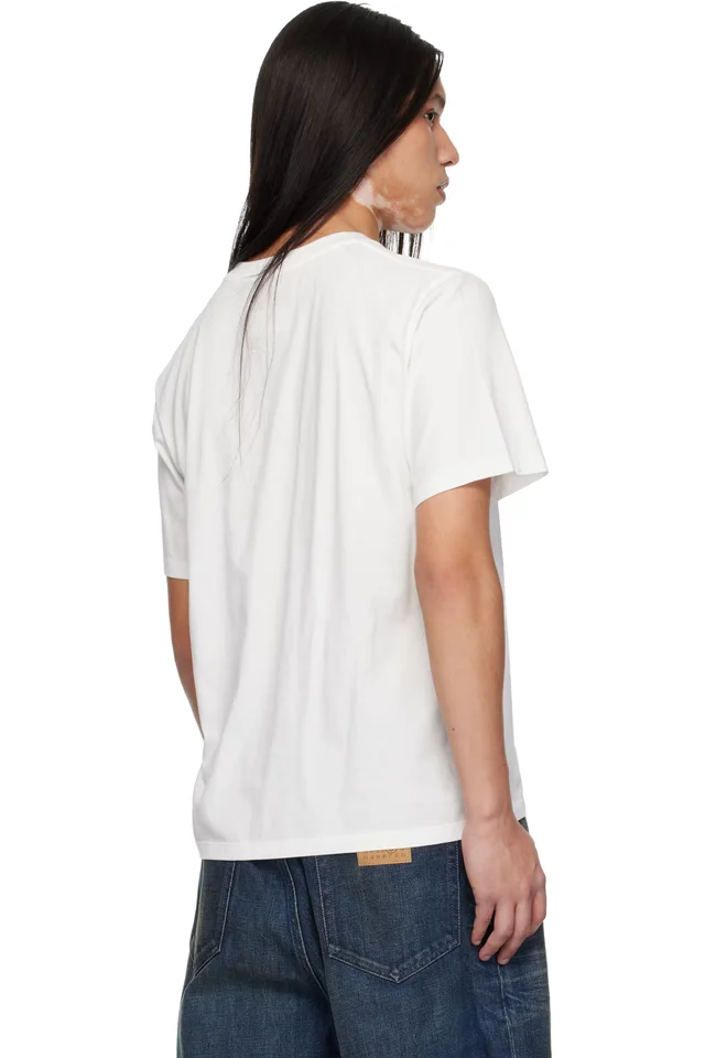 MM6 Maison Margiela White Logo T-shirt, photo 3 of 4 from SSENSE