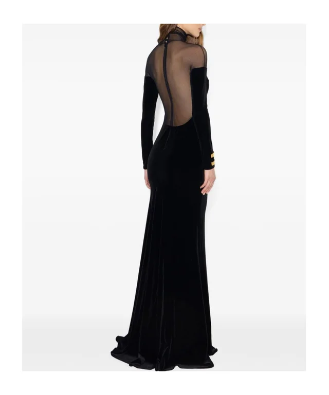 Elisabetta Franchi Velvet Maxi Dress, photo 3 of 5 from SENSER