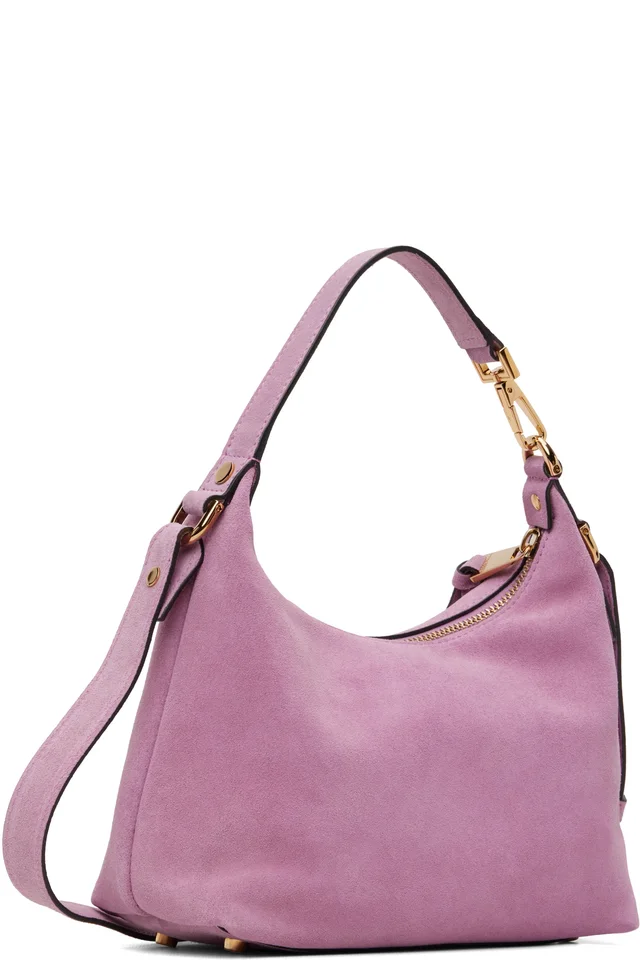 Pink Versace Tag Suede Bag, photo 3 of 3 from SSENSE