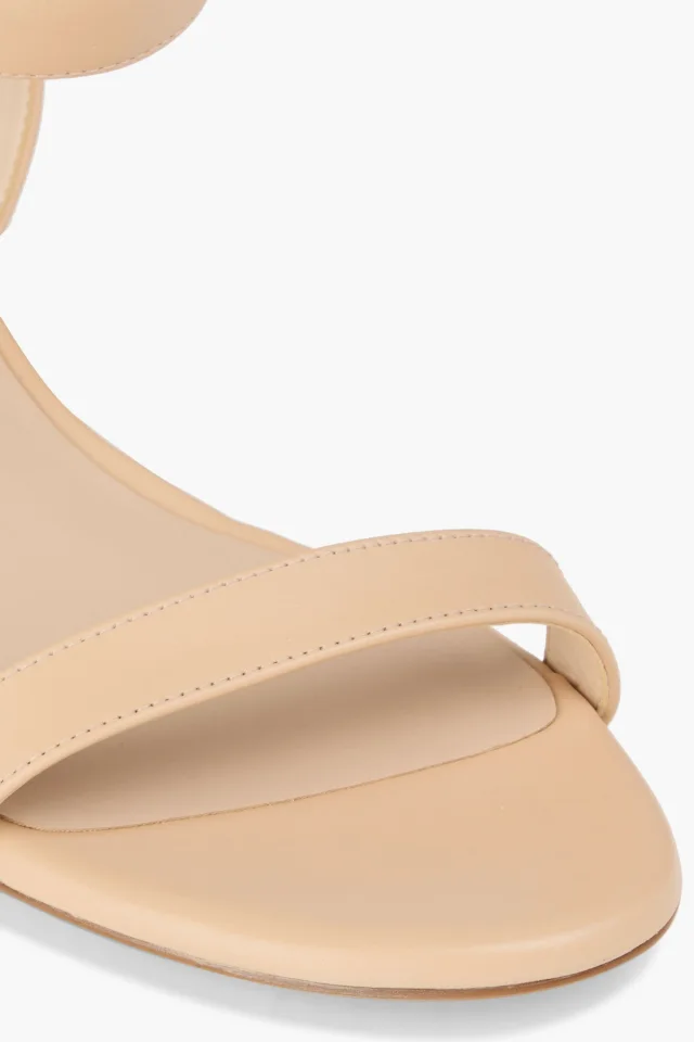 Stuart Weitzman Dancer Allshine 25 Crystal-Embellished Leather Sandals in Neutral, photo 4 of 4 from THE OUTNET