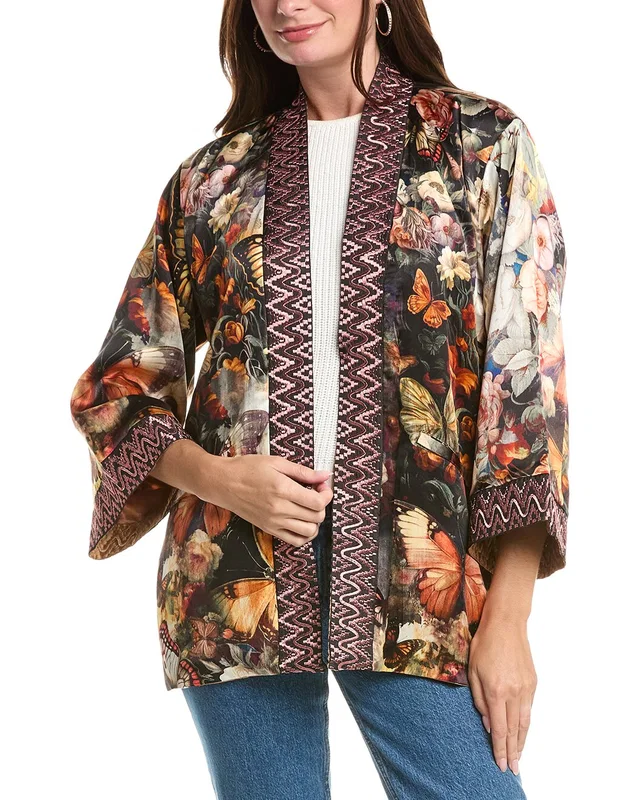 Johnny Was Merhawi Reversible Silk-Blend Kimono, image 1 of 1 from Rue La La
