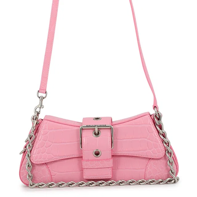 Balenciaga Lindsay Shoulder Bag Pink701141210C95812 Embossed Leather in Leather from GALLERY RARE