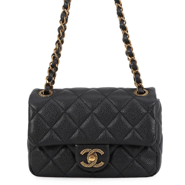Chanel Matelasse Shoulder back BlackAS5098 Caviar Leather Size Mini in Caviar leather from GALLERY RARE