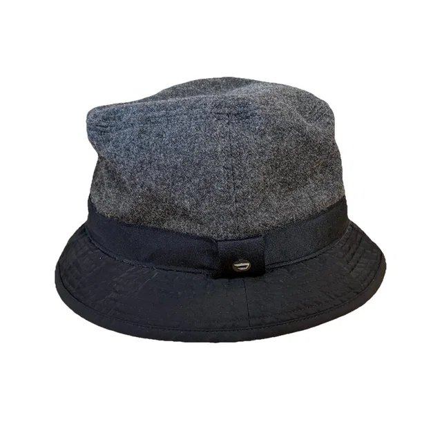 Diesel Vintage Wool Fedora Bucket Hat Gray With Black Trim Unisex in gray|black Wool from Poshmark