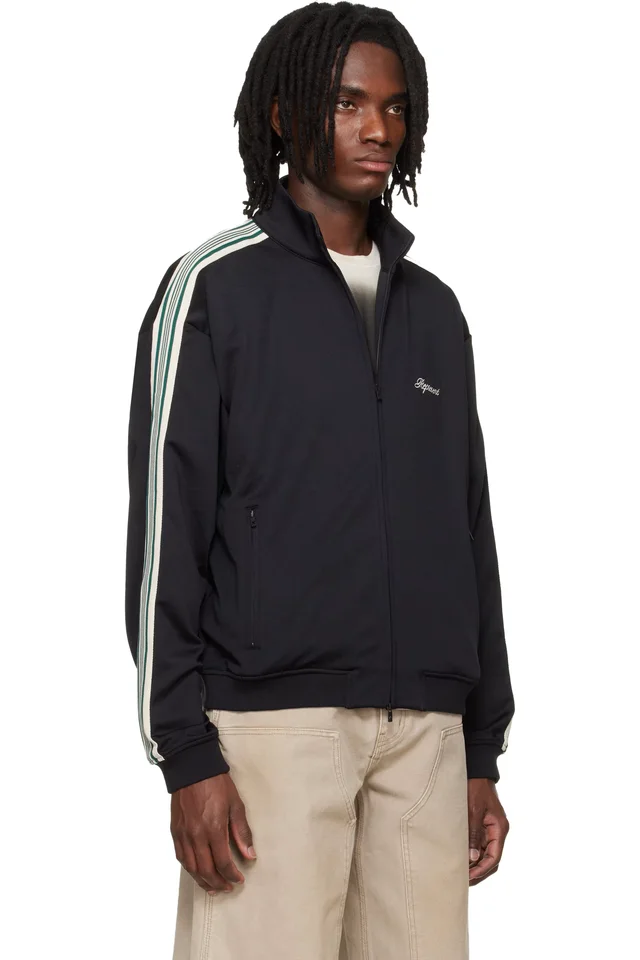 Represent Black Taped Track Jacket, photo 2 of 4 from SSENSE