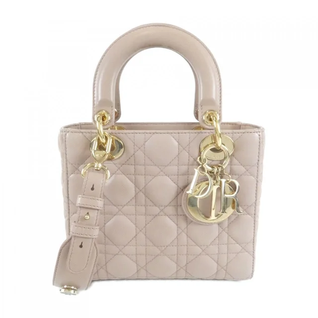 My Lady DIOR Small M0532OCAL Bag in PINK BEIGE / GOLD metal fittings lamb skin from KOMEHYO