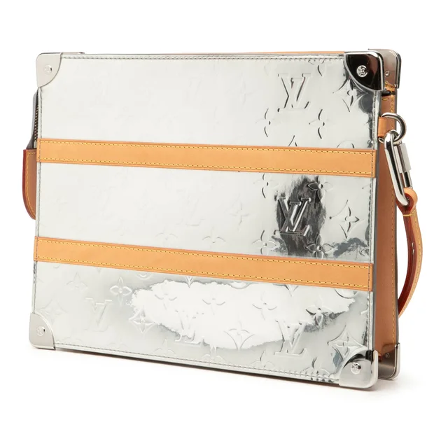 Silver Louis Vuitton Monogram Mirror Trunk Pouch Clutch Bag in Silver Coated canvas from Designer Revival, photo 2 of 2