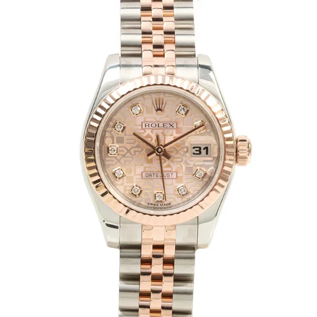 Rolex 10P Diamond Computer Face Datejust 26mm 179171G Automatic Pink in Pink from VINTAGE QOO TOKYO