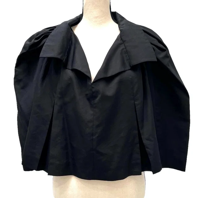 Saint Laurent Cropped Poncho Cape With Point Collar - 2010 Collection in black Silk from Poshmark