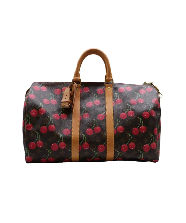Monogram Cherry Keepall 45 Boston Bag M95011 LV Auth 101674S in Calfskin from Luxury Promise