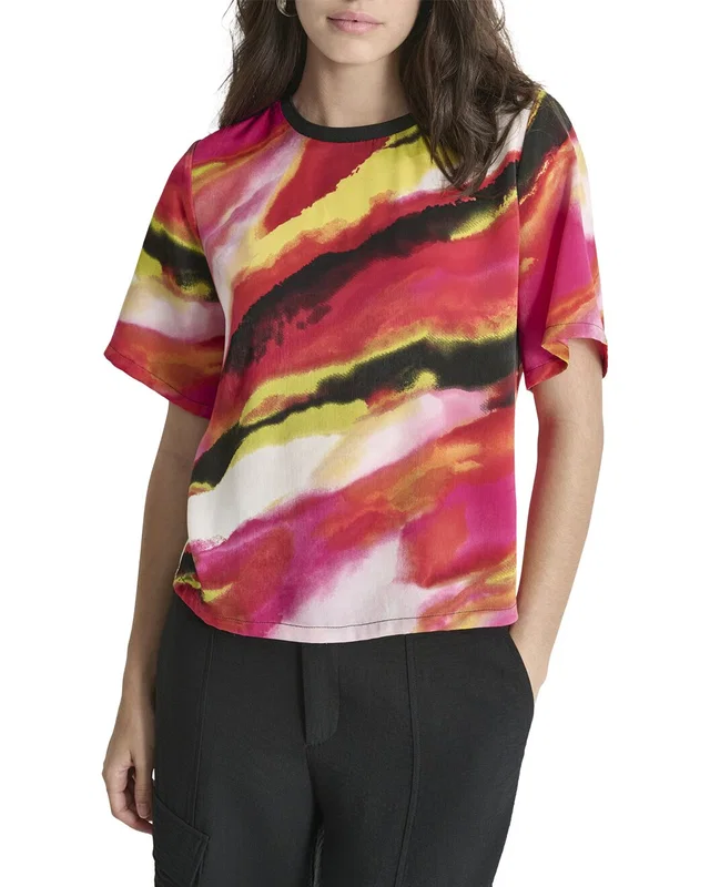 DKNY Print Crewneck Top, image 1 of 1 from Rue La La