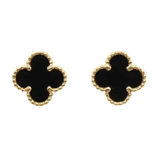 Van Cleef & Arpels Earrings Sweet Alhambra Onyx 18k from The Reluxe