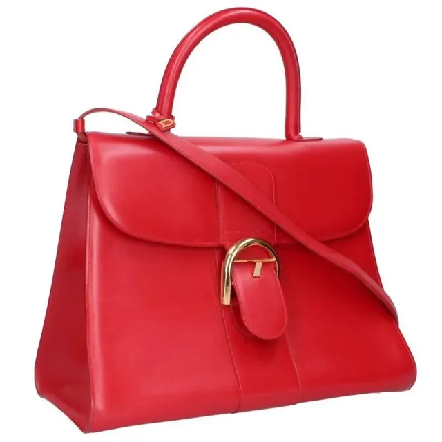 Delvaux Brillant Gm Leather 2-Way Handbag Red Size Gm in red Leather from Grailed, photo 1 of 1