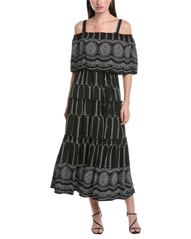 Maison Tara Printed Stone Midi Dress, image 1 of 1 from Rue La La