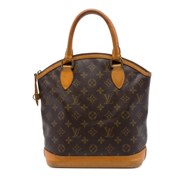 Brown Louis Vuitton Monogram Lockit PM Handbag in Brown Coated canvas from Designer Revival