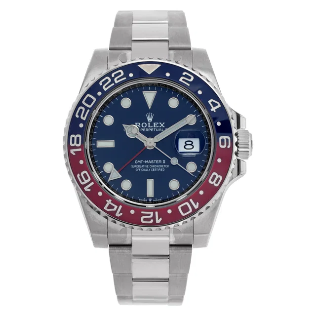 Unused Rolex GMT-Master II "Pepsi" 40mm 126719BLRO in White Gold from Gray And Sons