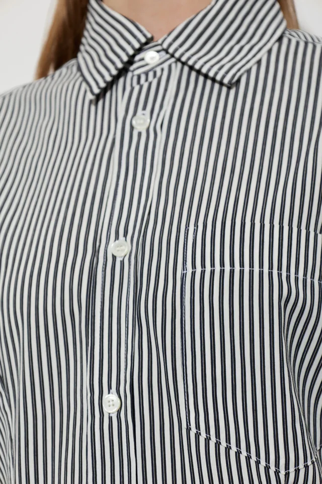 Agolde Cinch Striped Button-Up Shirt, photo 4 of 4 from SENSER