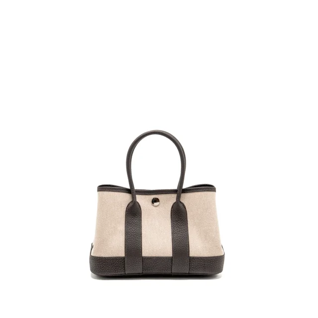 Hermès Neo Garden Party 23 Canvas/Negonda Ecru-beige/Ebene Shw Stamp W in Brown Canvas from EMIER