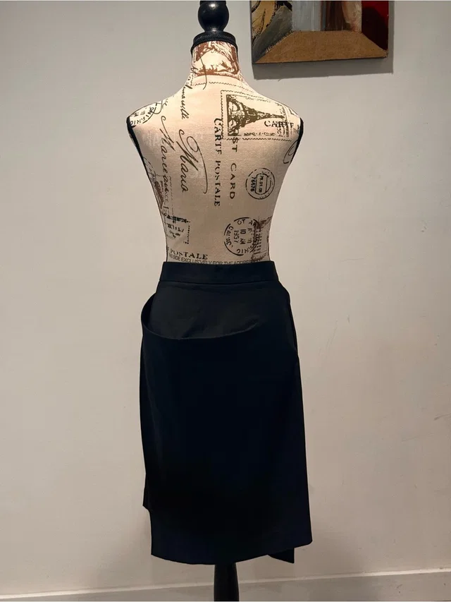 Vivienne Westwood Draped-Front Midi Skirt in black from Poshmark