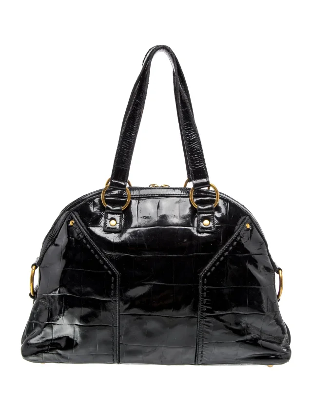Signature Saint Laurent Rive Gauche Vintage in black Patent leather from The RealReal, photo 4 of 6