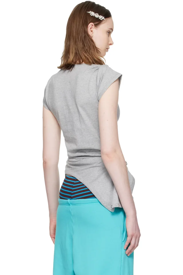Ans Dotsloevner Gray Rompers T-shirt, photo 3 of 4 from SSENSE