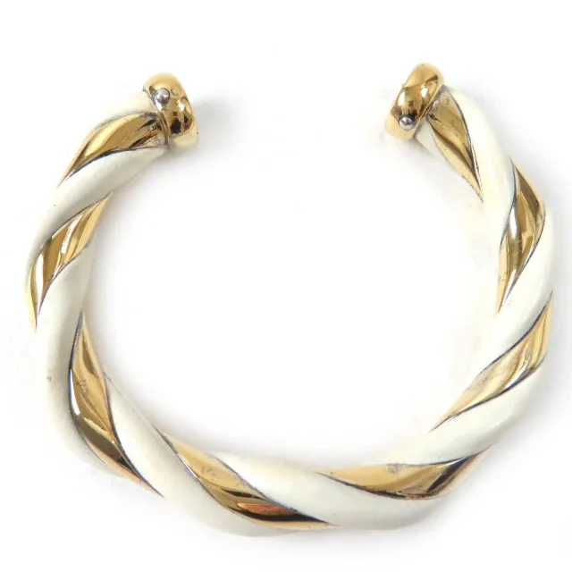 Hermès Twist SV925 Leather Bangle in Clear 925Silver from LuxUness, photo 5 of 9