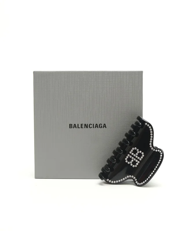 Balenciaga Holli BB Rhinestone Hair Clip in Resin from A Retro Tale, photo 2 of 6