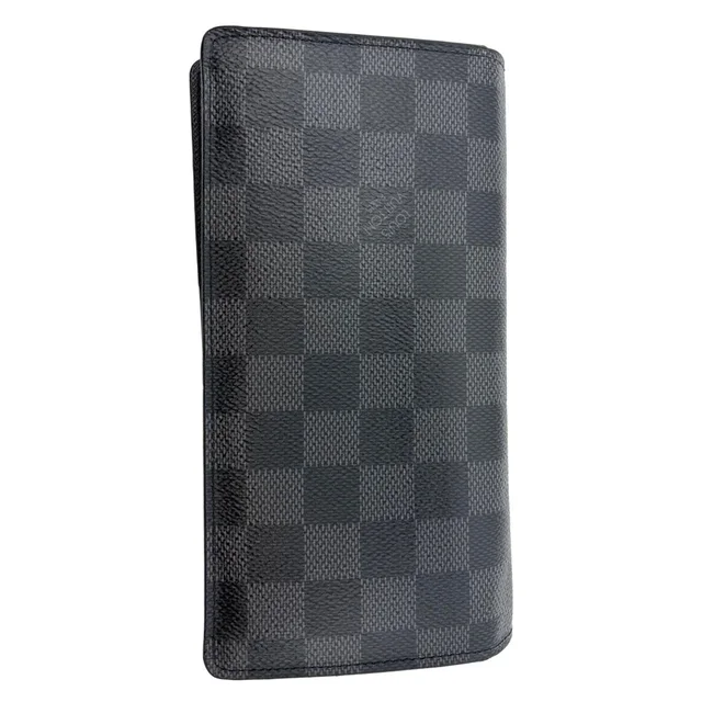Louis Vuitton Brazza Monogram Eclipse Bifold Long Wallet Black in Black Canvas from Dallas Designer Handbags