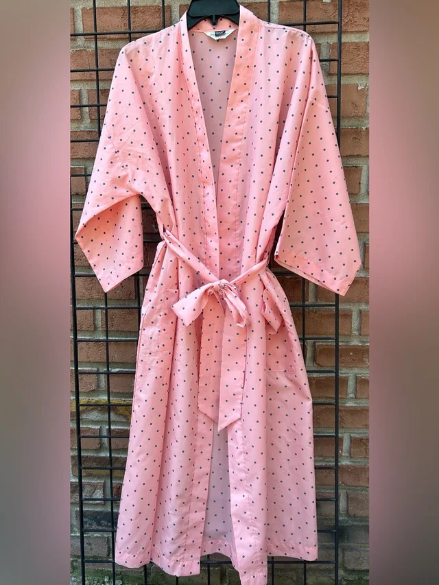 Dior Vintage Pink Polka Dot Robe in black|pink from Poshmark