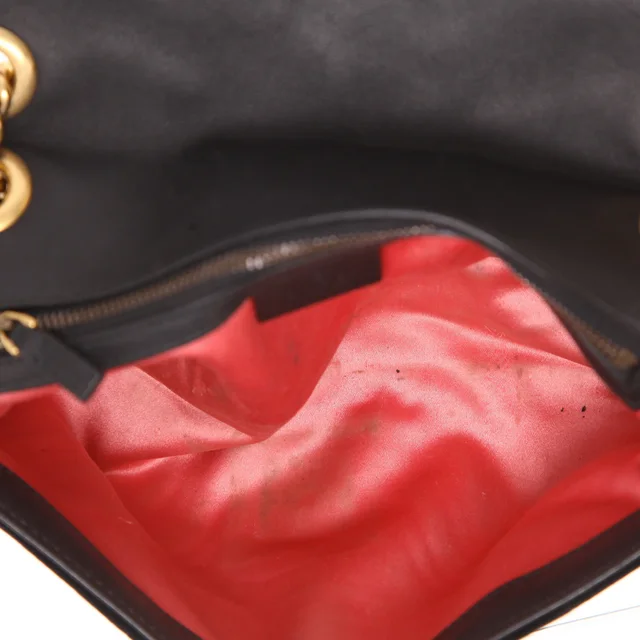 Gucci GG Marmont shoulder bag in Black Velvet from Collector Square, photo 4 of 4