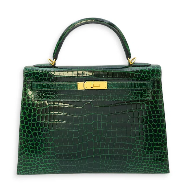 Hermès Sellier Kelly 32 Vert Fonce in Green from LuxLexicon