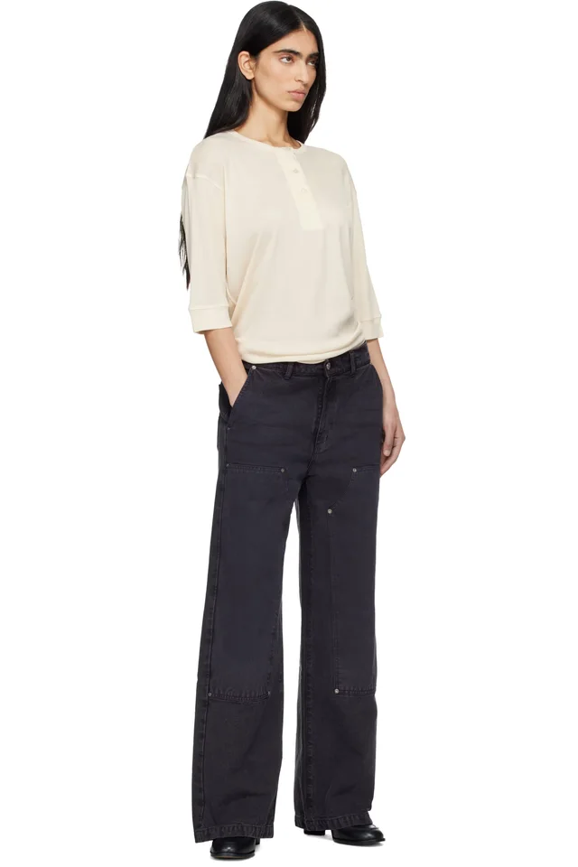 mfpen Gray Double Knee Jeans, photo 4 of 4 from SSENSE