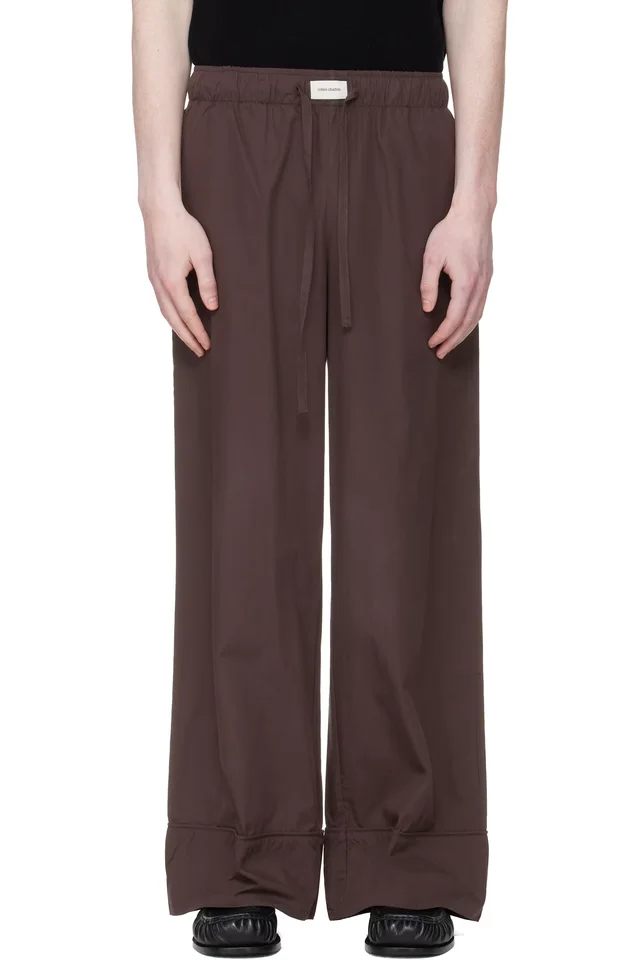 Brown Pajama Lounge Pants, image 1 of 1 from SSENSE