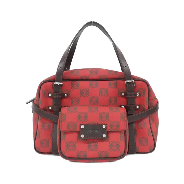 [vintage] Loewe bag in RED/SILVER metal fittings PVC (vinyl) from KOMEHYO