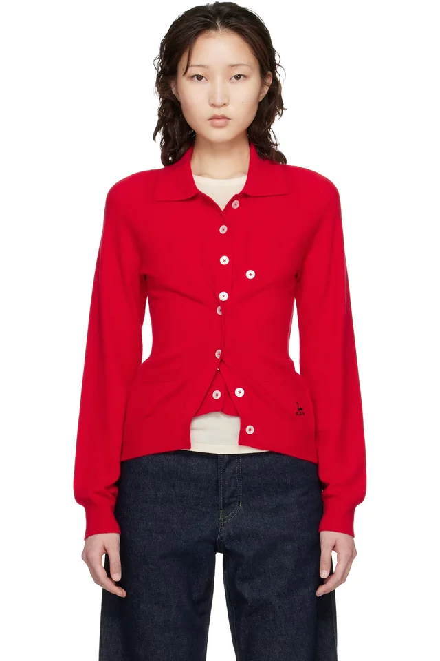 B.B. Wallace Red Kruger Cardigan, image 1 of 1 from SSENSE