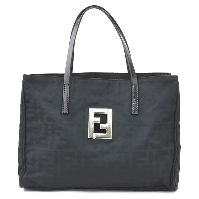 Fendi Zucca Handbag Canvas Leather Black Silver Accents in silver|black|gray Canvas from Poshmark, photo 1 of 1