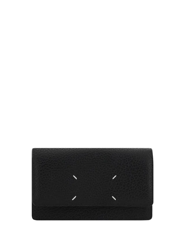 Maison Margiela Grained Leather Wallet — Black Calf Bos Taurus in Black Caviar leather from HEWI