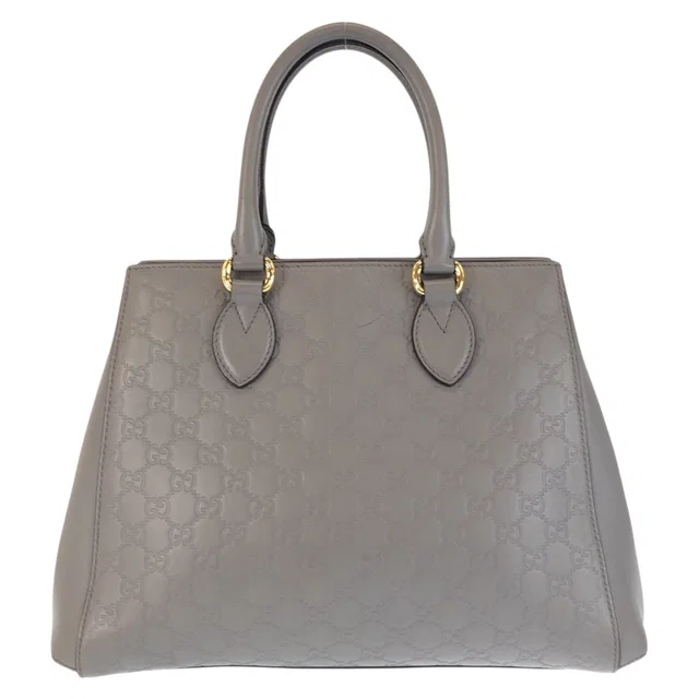 Gucci Guccissima Gray Gold Leather Tote Bag in Grey Leather from The Reluxe