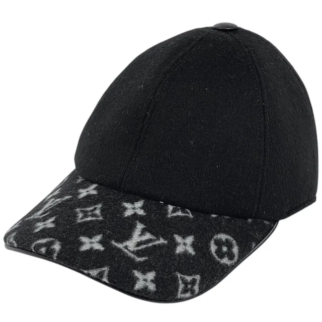 Louis Vuitton Cap & Dress Hat Monogram Wool Silk Black in Black Silk from The Reluxe
