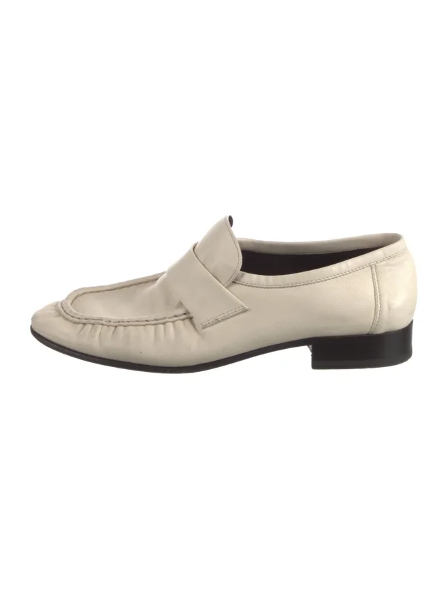 The Row loafers in white Leather from The RealReal, photo 1 of 1