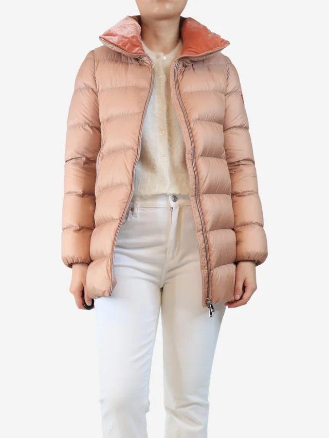 Moncler Salmon puffer jacket - size UK 10 in Velvet from Sign of the Times, photo 2 of 2