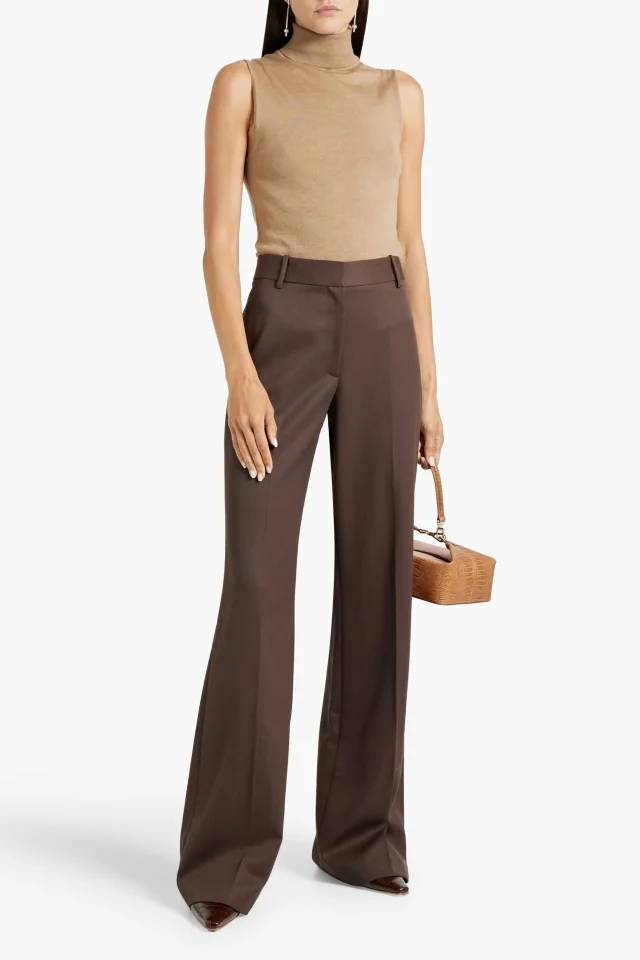 Nili Lotan Arielle Wool-Twill Flared Pants, photo 2 of 4 from THE OUTNET
